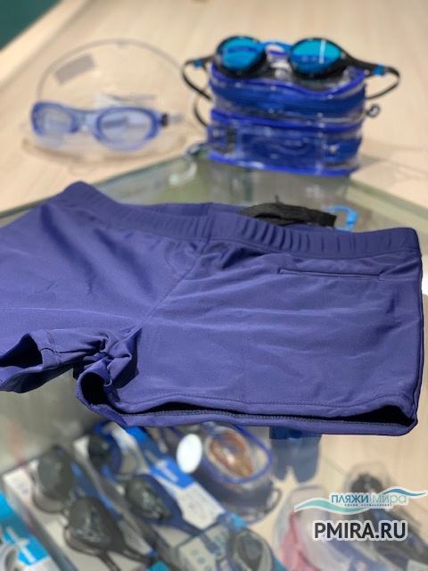 Adoreswim Плавки-шорты с карманом (синие, черные) фото